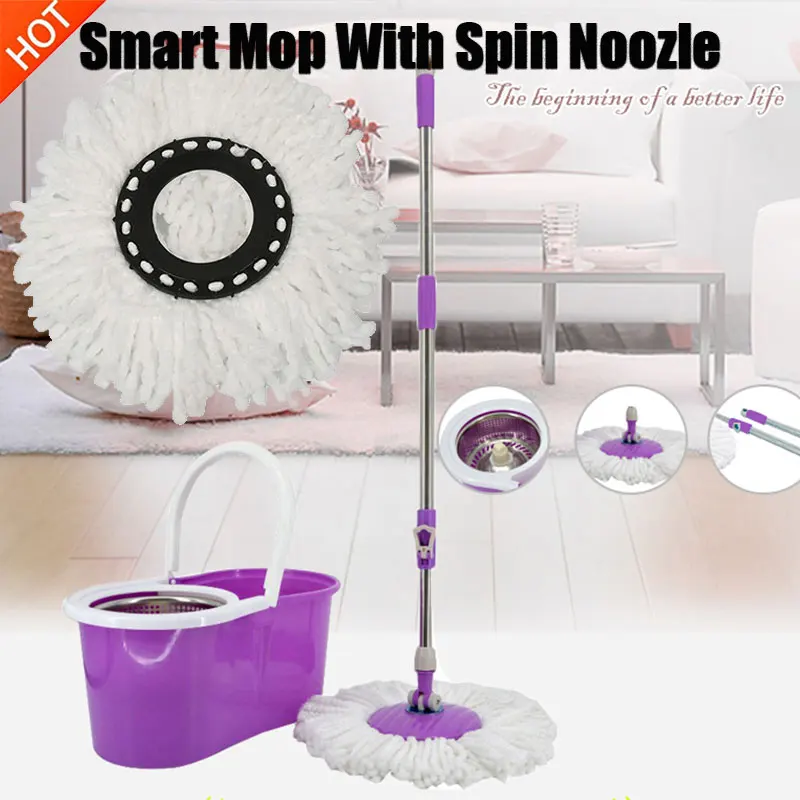 

Smart Mop With Spin Noozle For Mop Wash Floors Cloth Cleaning Broom Head Mop For Cleaning Floors Windows House Cleaning home