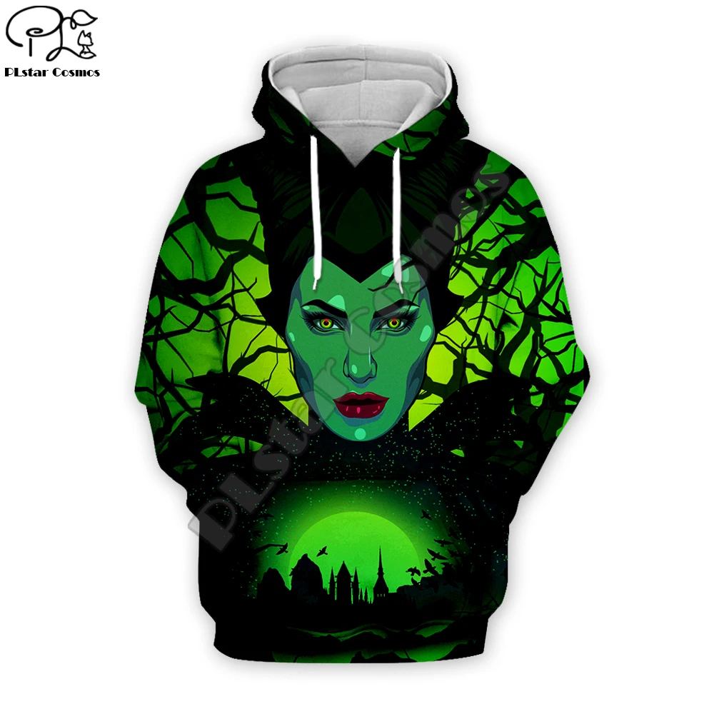 

Men Women Maleficent Mistress of Evil Movie 3d Hoodie Fashion harajuku pullover Sweatshirt Zipper jacket Long Sleeve Top Coat 02