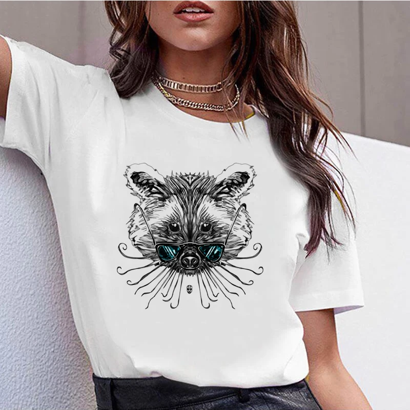 736196_T Shirt Casual O-Neck Short Sleeves Women T-shirt Hipster Cool Graphic Tee |