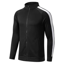 Мужские куртки для бега, полосатая Спортивная тренировочная куртка, дышащая Футбольная форма для фитнеса, Футбольная форма, куртка, толстовка на молнии