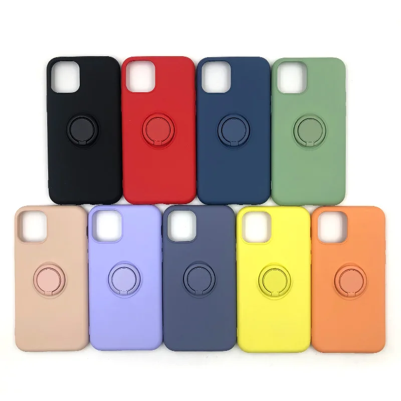 

10pcs/lot Phone Cases for 2019 Iphone 11/Iphone 11 Pro/pro Max Candy Silicone Mobile Phone Case with Finger Ring