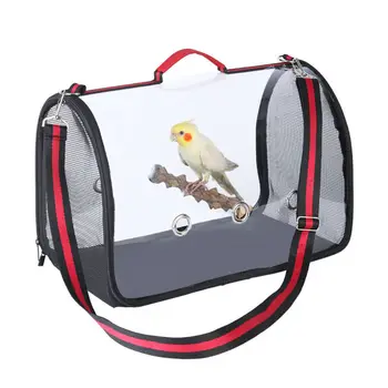 

Transparent Pet Parrot Handbag Carrying Cage Outdoor Travel Breathable Carrier Bird Canary Transport Shoulder Bag Birds Supplies