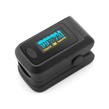 

New OLED Pulse Oximeter Fingertip Blood Oxygen Saturation Monitor SpO2 Sensor Meter with Alarm Beep Rotating