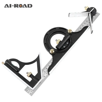 

300MM professional carpenter tools Combination Square Ruler Stainless Steel protractor Multi-function Measuring Tool