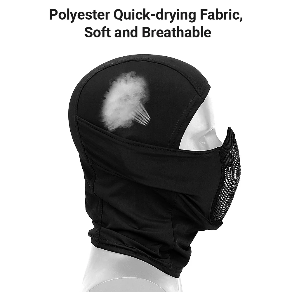 Тактическая страйкбольная пейнтбольная маска для всего лица из стальной сетки полиэфирная Балаклава охотничья CS маска для велоспорта