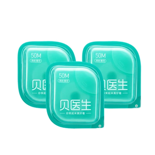 3BOX Новая быстрая Xiaomi Doctor B зубная нить мятный вкус 50 м зубная нить для чистки зубов Уход за полостью рта с отслеженным номером - Цвет: 3BOX