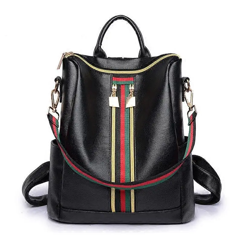 

Women Anti Theft Backpack Female Classic PU Leather Solid Color Backpacks Canta Fashion Shoulder Bags Vintage Travel Bag Bagpack