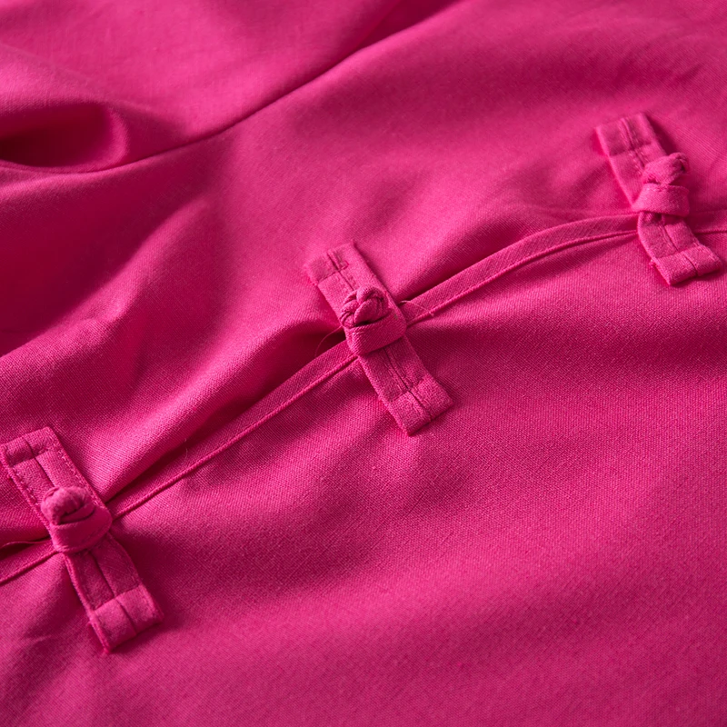 Женская Повседневная рубашка с длинным рукавом, традиционный китайский стиль, топ, классический воротник-стойка, блузка, винтажная одежда, Ципао для женщин
