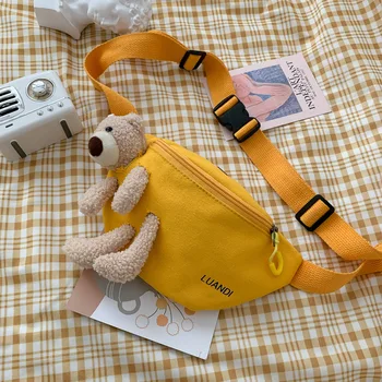 

New Women Crossbody Phone Bag Wholesale Cute Girl Chest Bag Summer Carry-on Cloth Waist Bag Lovely Cute Cartoon Printing