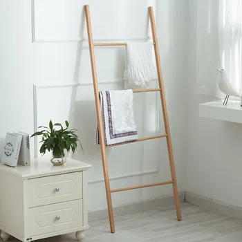 

Multifunction solid wood floor clothes shelf trapezoid wall hanger pine Japanese nordic wind simple bookshelf coat rack furnitur