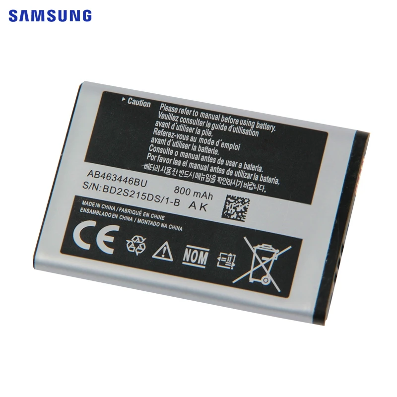 Оригинальный аккумулятор SAMSUNG AB463446BE AB463446BA для Samsung X208 B189 B309 F299 GT E2652 C3300K X160 AB043446BE 800