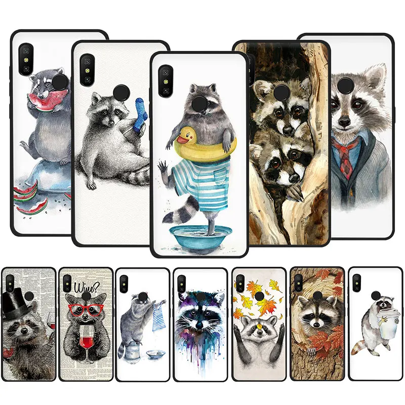 Уникальный мягкий чехол Raccoon из ТПУ для телефона Xiaomi Poco X3 Nfc Mi 8 9 10 SE A2 A3 Lite 6 A1 2s Max 3 F1