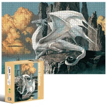 Puzzle en forme de Dragon blanc 2000 pièces, jouet de haute qualité, tout nouveau, défi Impossible, cerveau