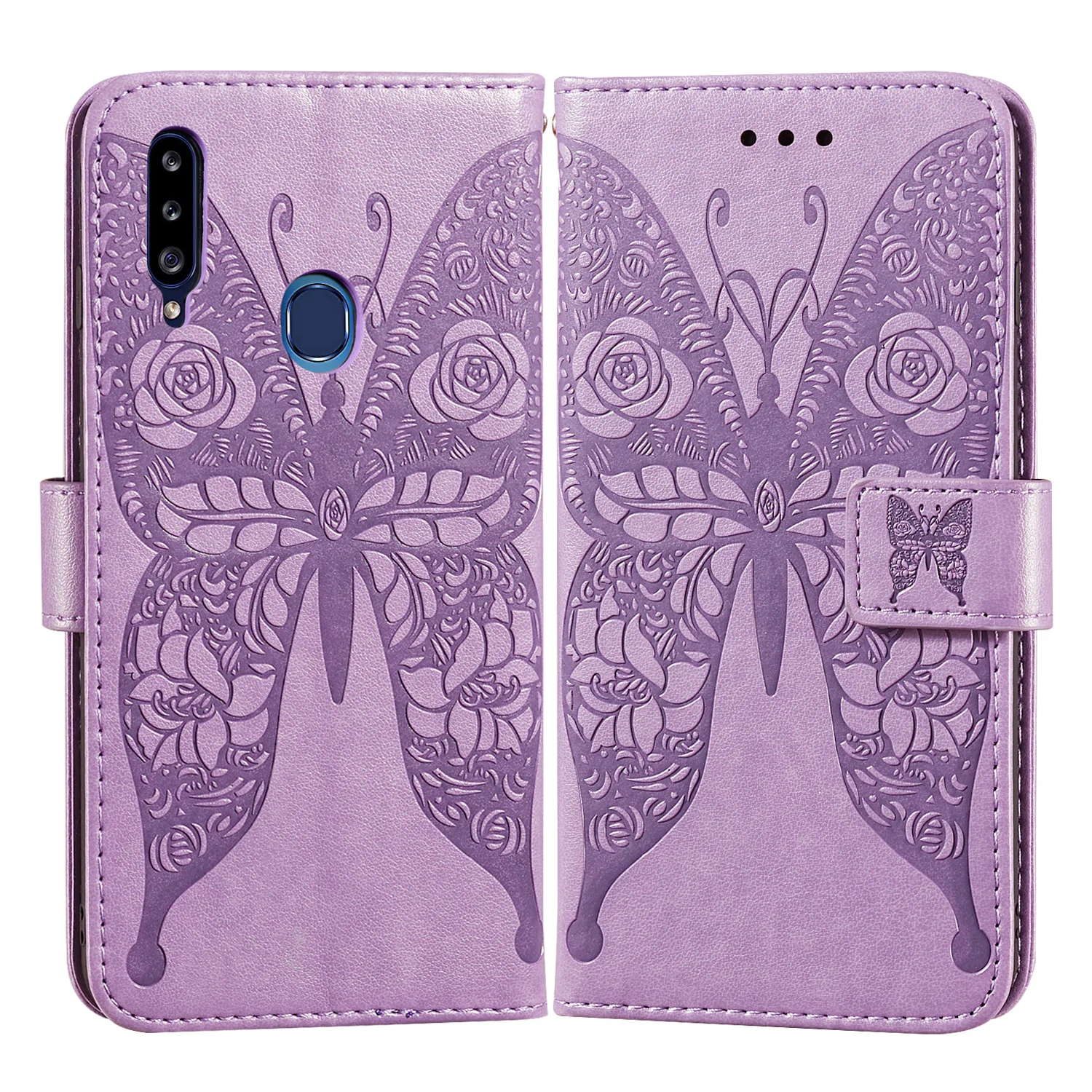 Чехол книжка из искусственной кожи с тиснением и подставкой для Samsung Galaxy A20 A20s A20e E A21 A21s S M21|Чехлы-портмоне| |