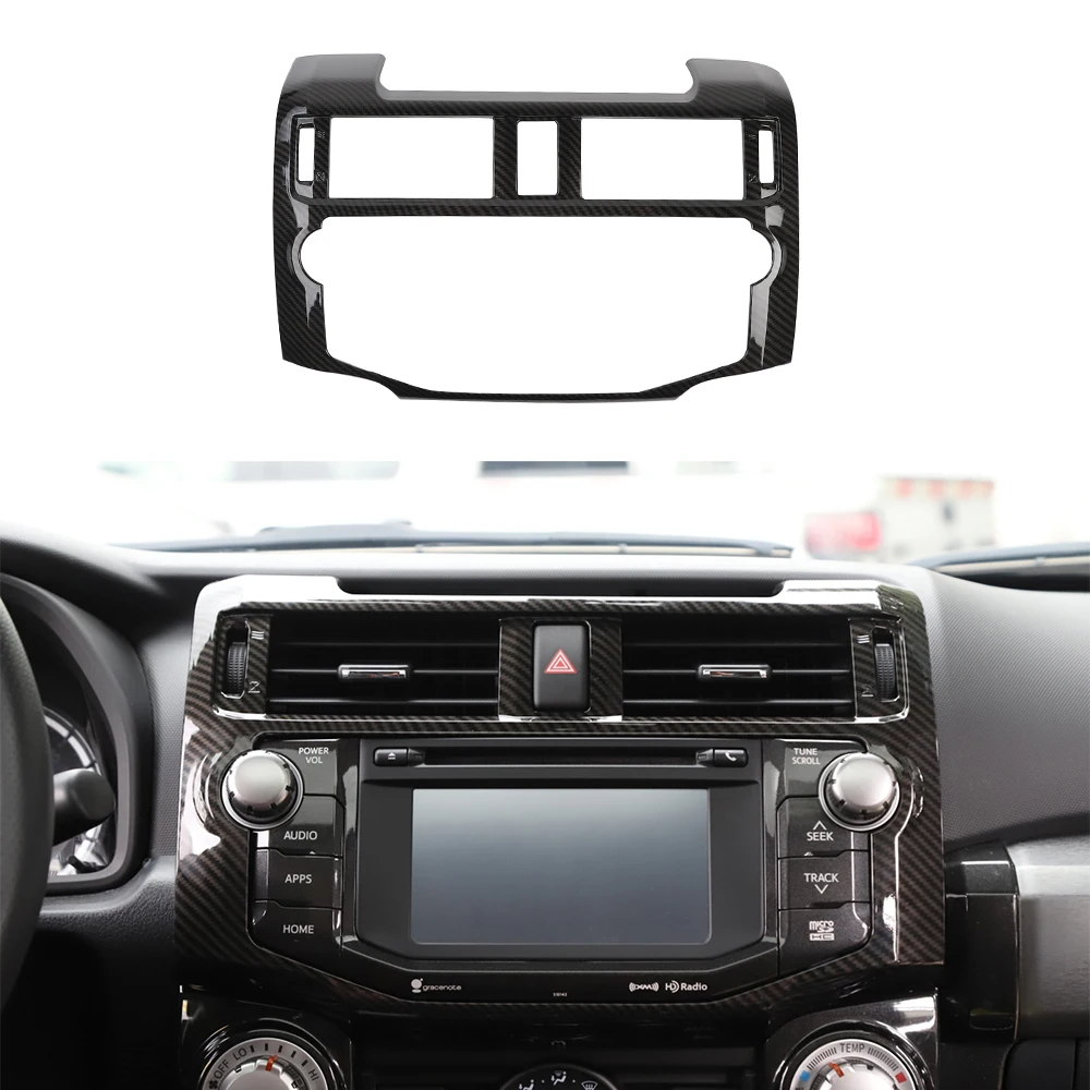 for Toyota 4Runner 2014-2019 Black ABS Central Console Decorative Panel Cover 