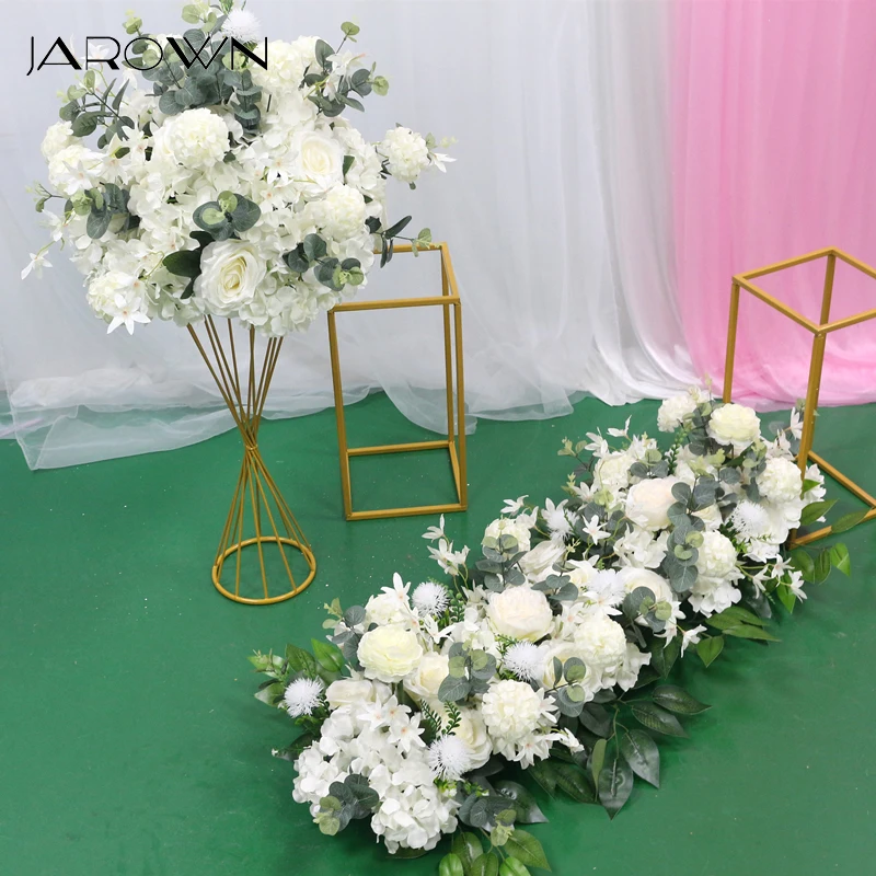 

10pcs 100cm Flower Row wedding Arch Arrangement Flower Stage Road Lead Flower Wedding Scene Layout Party Decoration Floral