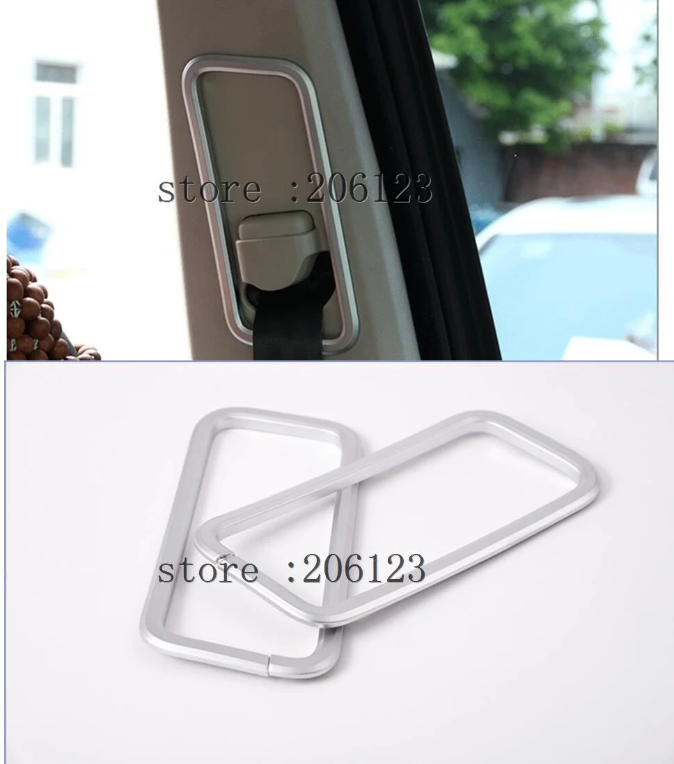 

ABS Chrome Interior Safety Belt Decoration Frame Trim For Land Rover Discovery 4 LR4 2010-16 For Range rover sport 2009-2013