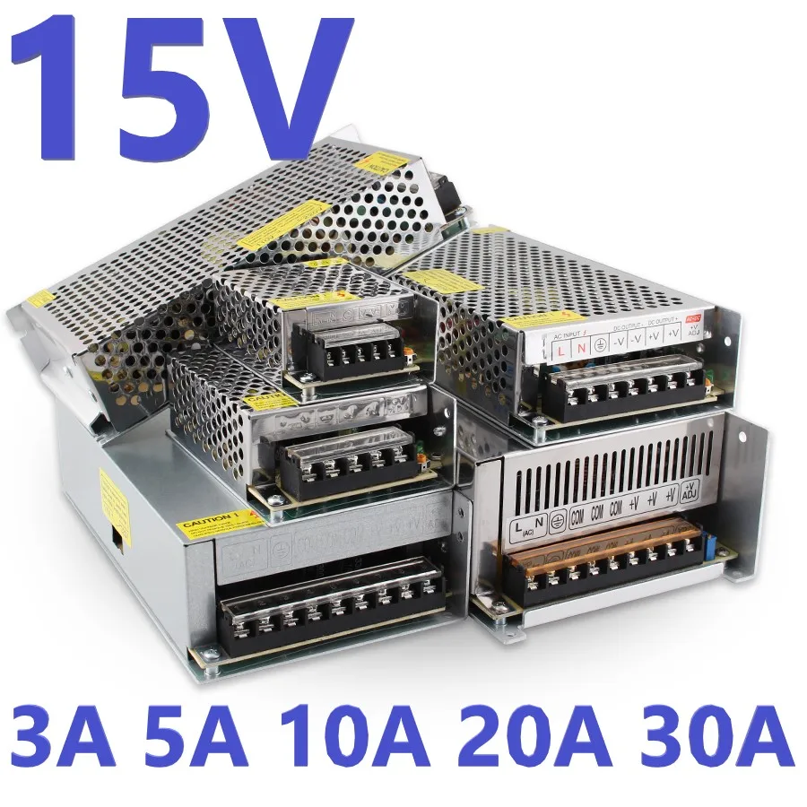 AC-DC 15 в импульсный источник питания 220 В до 15 В 3A 5A 10A 20A 30A AC DC SMPS 15 в источник питания Fonte 150 Вт 300 Вт 450 Вт 500 Вт MeanWell AC-DC 15 в импульсный источник питания 220 В до 15 В 3A 5A 10A 20A 30A AC DC SMPS 15 в источник питания Fonte 150 Вт 300 Вт 450 Вт 500 Вт MeanWell