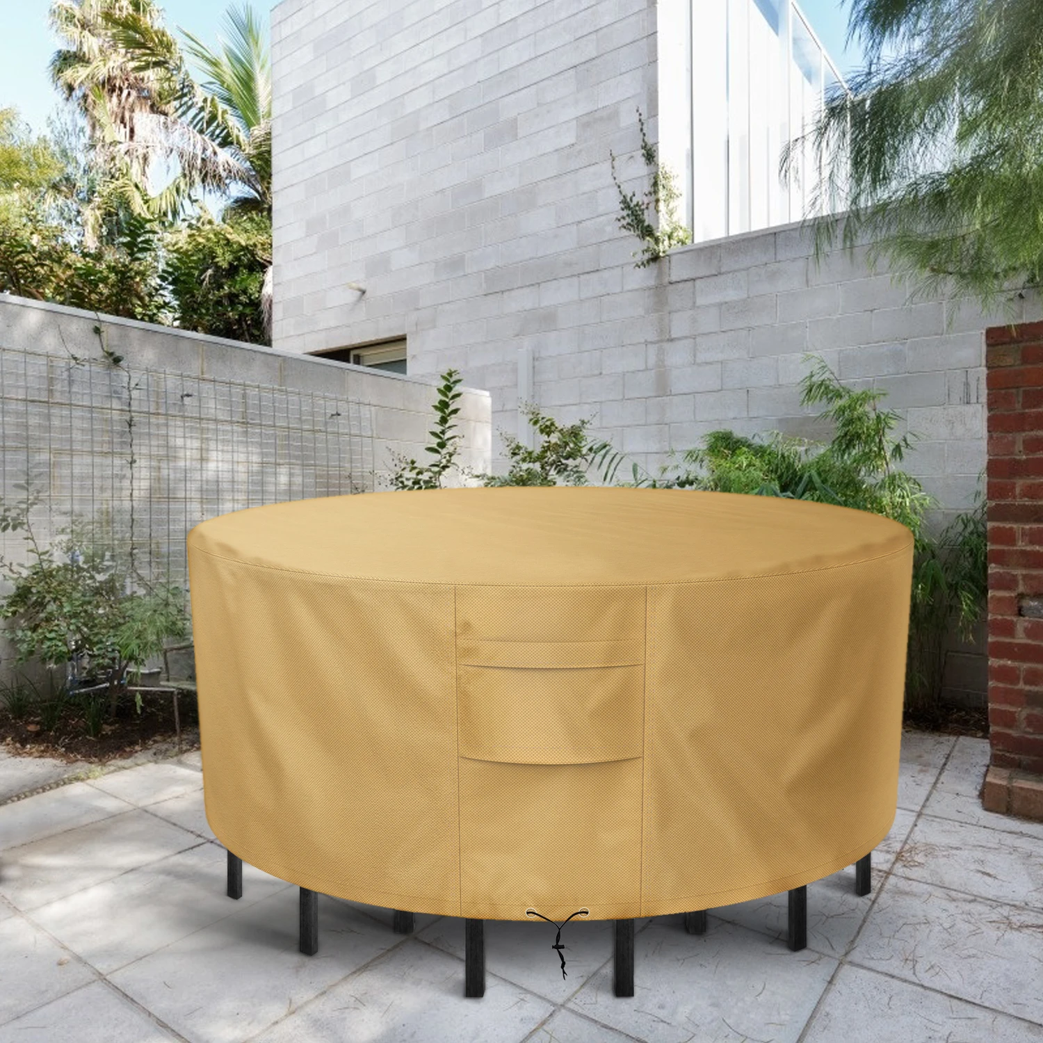 Ranton Patio Table Cover Waterproof Wear Resistant Patio Furniture Chair Covers 60 Inch Diameter Light Brown Tablecloths Aliexpress
