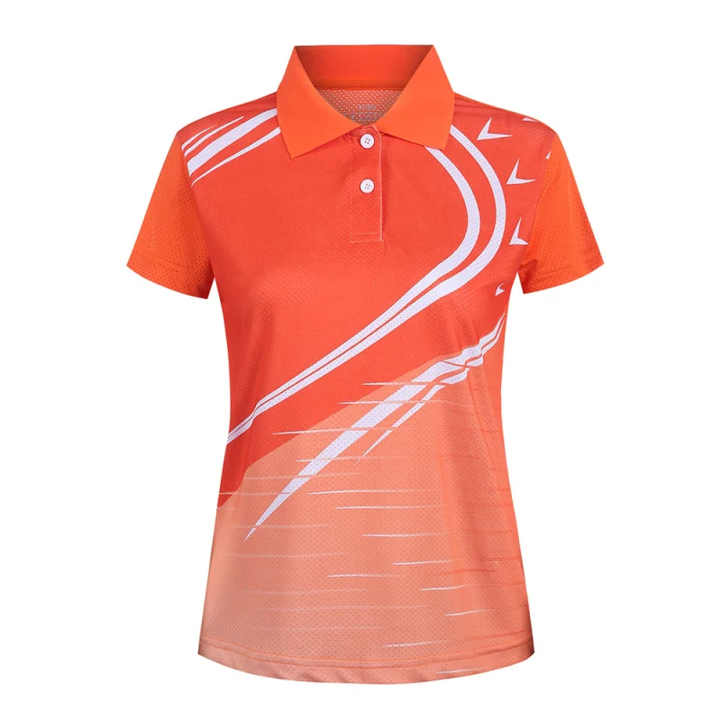 Badminton camicie a maniche corte uomo/donna asciugatura rapida traspirante outdoor running Fitness esercizio allenamento Polo magliette Tennis - immagine 6