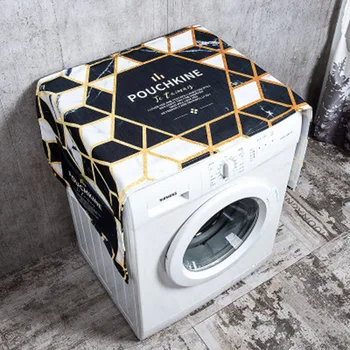 

NewBedside Table Single Door Refrigerator Cover Cloth Drum Washing Machine Cover Waterproof Dust Cover Cloth Cover Towel 3