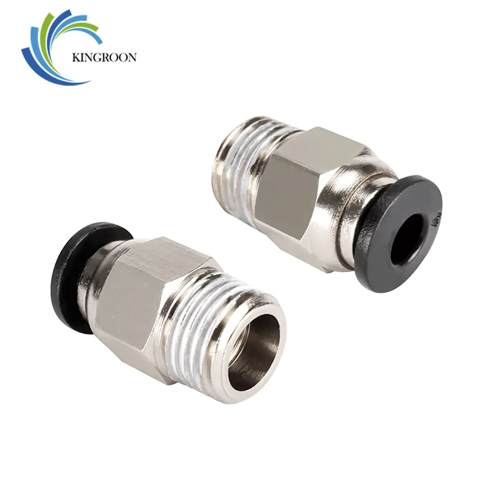 5pcs PC6 PC4-01 Pneumatic Connector For E3D V5 V6 3D Printer Parts Quick Jointer Feeding 1.75mm Filament Pipe Remote Push Bowden |