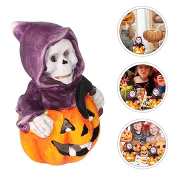

2pcs LED Halloween Pumpkin Luminous Desktop Lamp Halloween Props Assorted Color