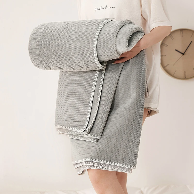 

High quality soft thick waffle blanket cover the bed sheet winter warm polar fabric throw blanket for sofa