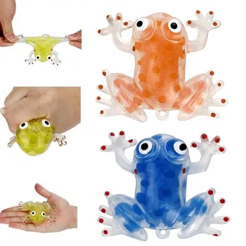 

Kids Antistress Toys Novelty 8cm Bead Stress Ball Sticky Squeeze Polystyrene Frogs Stress Relief Squeezing Toys Hot Sale