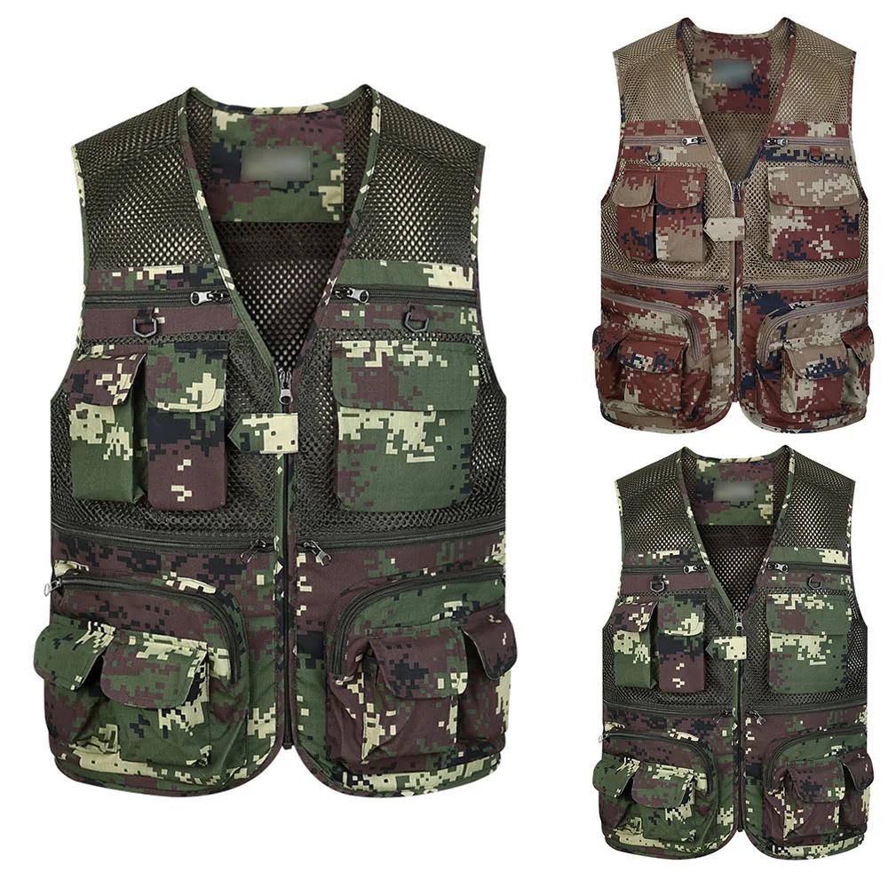 

1 PCS Lightweight Breathable Fishing Thin Vest Mutil-Pocket Photography Waistcoat Jacket PLUS Optional Size