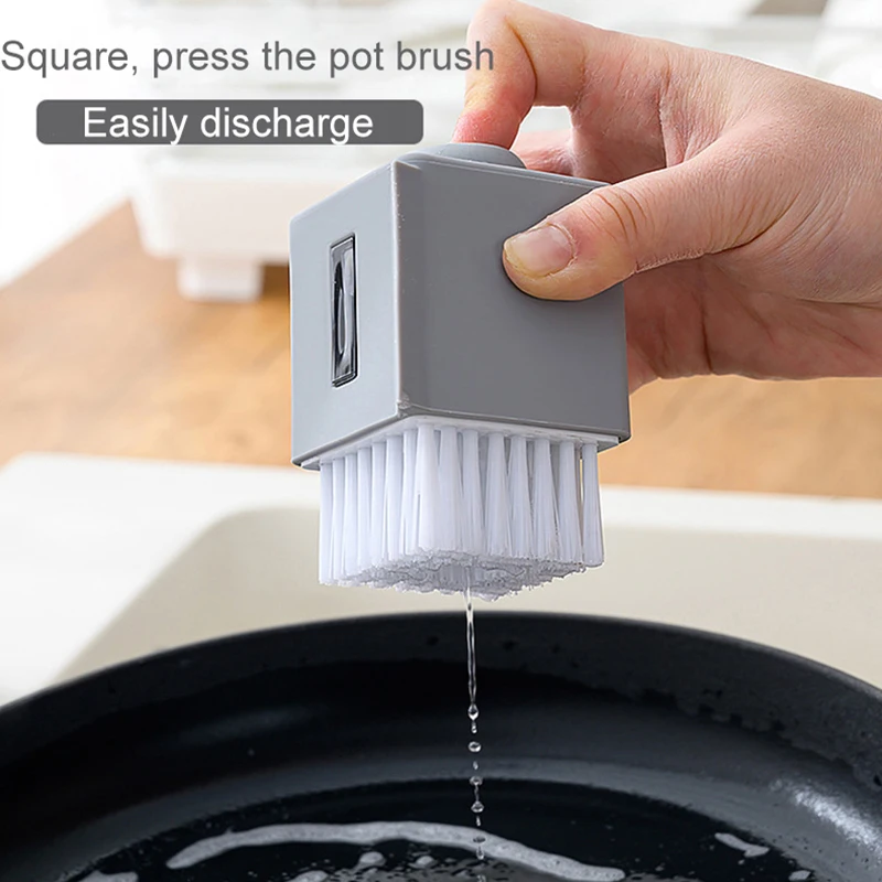 

Square Hydraulic Pot Brush Auto Liquid Cleaning Tool Grey Cleaning And Washing Pot Kitchen Brush Pot Washing Brush