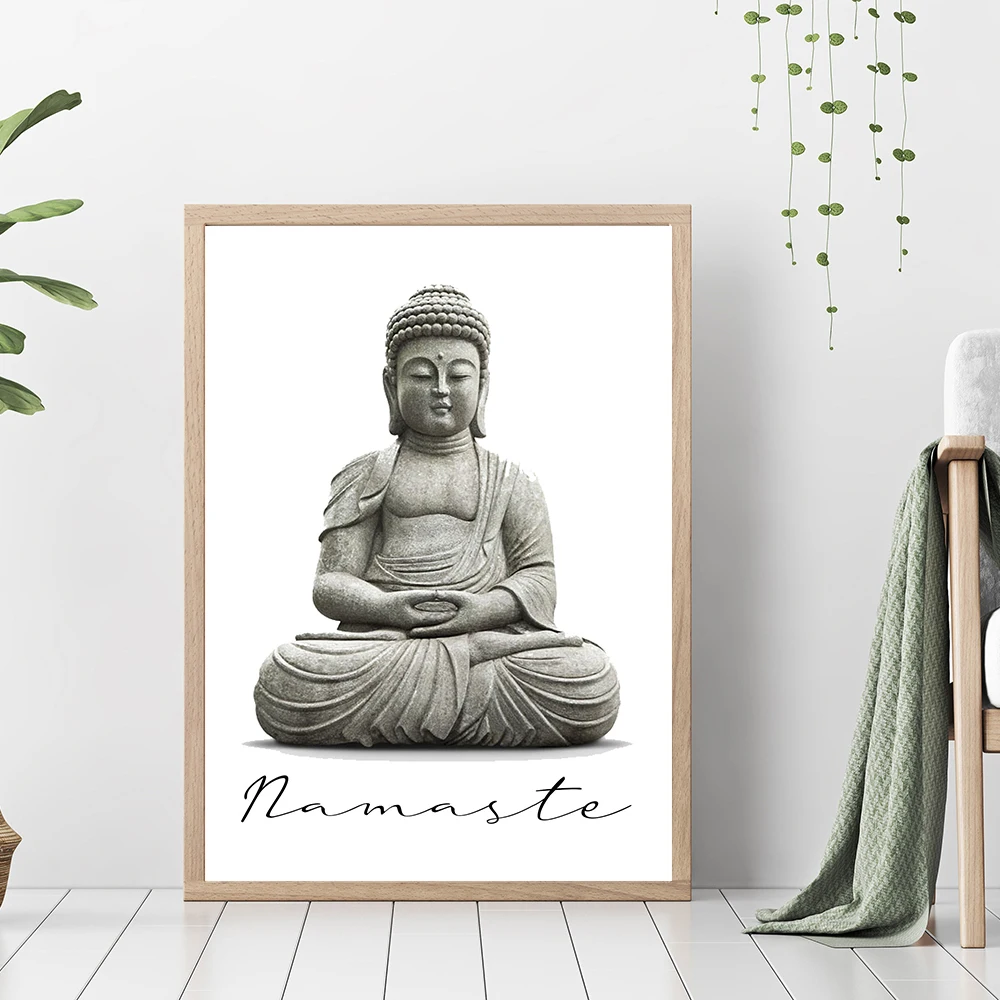 Zen-Buddha-Head-Statue-Poster-Motivational-Quostes-Canvas-Print-Minimalist-Wall-Art-Pictures-Paintin (2)