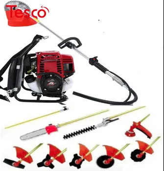 Cheap Gx35 Backpack 10 In 1 Multi Garden Brush Cutter Whipper Snipper Chain Saw Hedge Trimmer Extend Pole