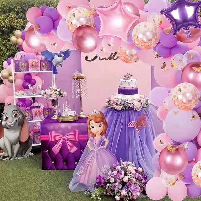 Ensemble de Ballons Papillon Roses pour Enfant Fille, Décorations de ixd' Anniversaire, 7 Pièces - AliExpress