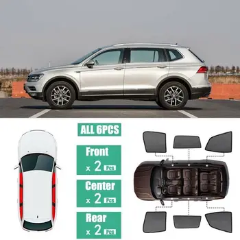 

For VW Tiguan L 2017-2020 6Pcs Windows Sunshade UV Ray Protector Mesh Block Privacy Visor