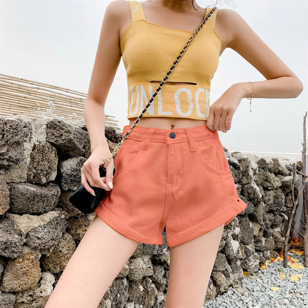 Denim Shorts Women White black Jeans blue Wide Leg Vintage High Waist Short Woman korean chic Summer ladies Streetwear Short