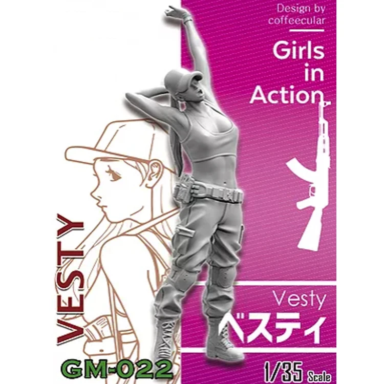 

1/35, Vesty, GIRLS in ACTION, Resin Model figure, GK, Unassembled and unpainted kit