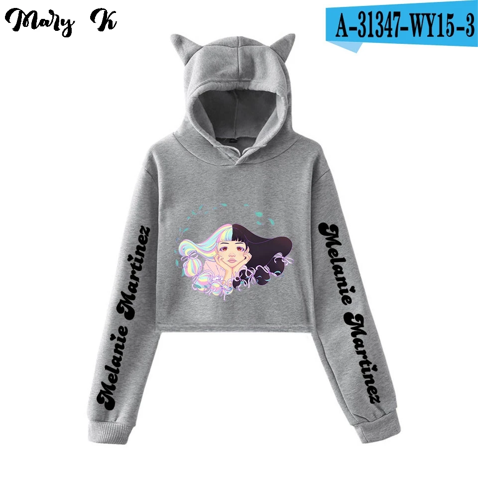 Melanie Martinez K-12 Crop Hoodie Sweatshirts Women Cat Pullover Girl Kawaii Harajuku Tracksuit 8