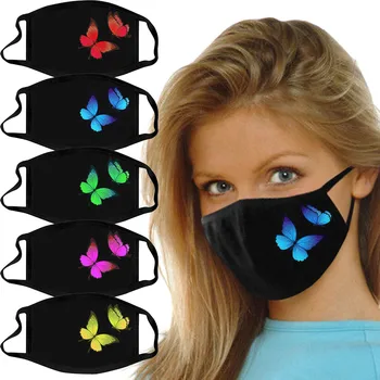 

Mask For Face Mascarilla Skin Care Women 5pcs Washable Fashion Cotton Butterfly Face Mask Reusable Dust-proof Masks Masque