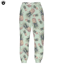 Штаны для бега с 3D принтом ананаса, Мужская одежда, повседневные свободные мужские штаны для фитнеса, тренировочные штаны, прямые поставки