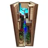 DIY Wooden Dragon Alley Book Nook Shelf Insert Kits Bookends With Furniture Flower Building Model Bookshelf Home Decoration Toys 1