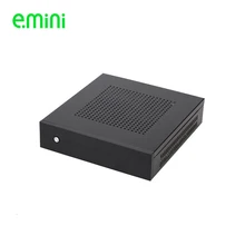 Стальной мини HTPC чехол Черный mini ITX чехол s компьютерный игровой ПК настольный чехол с креплением на стену и винтами VESA