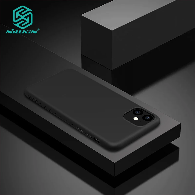 Черный Nillkin ТПУ чехол для iPhone 11 силиконовая гладкая защитная задняя крышка мягкие цветные чехлы - Цвет: Черный