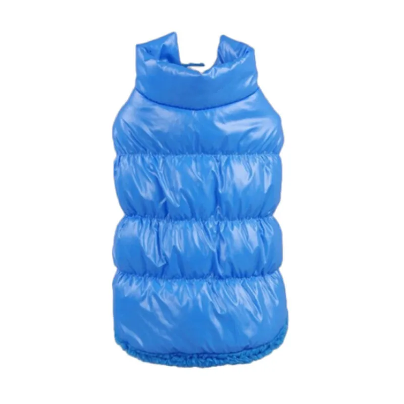 Синий Pets Warm Candy Jackets Vest Coat Dogs Cats Clothes Costume Coat Small Dog Pet Puppy Winter Padded Waterproof Coat Down Jacket - Цвет: Синий