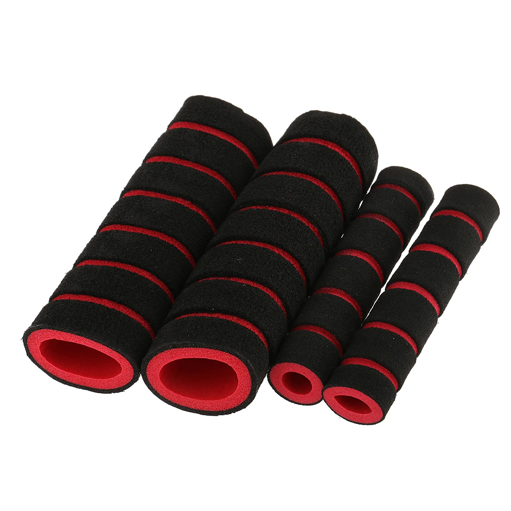 4 PIeces Motorcycle Foam Sponge Nonslip Handlebar Hand Grips Cover Set