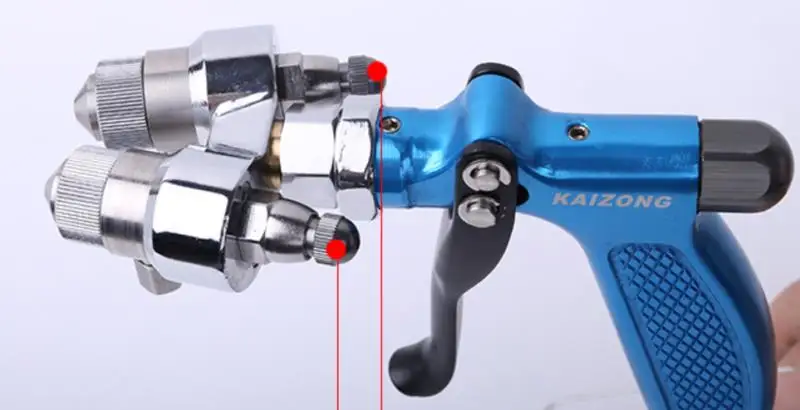 dual head spray gun two nozzle spray gun nano spray plating gun mirror painting double aircap pistal chrome sprayer gun plating