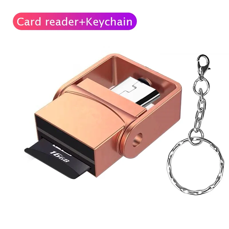 USB 3,1 микро кардридер 5 Pin TF Micro SD OTG адаптер микро-карты памяти ридер для samsung Xiaomi huawei htc - Цвет: Micro USB Rose Gold