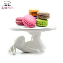 Новинка, керамическая подставка в форме кролика для торта, поднос для фруктов, подставка для кексов, подставка для хранения овощей, тарелка для конфет, подставка для десерта, поднос