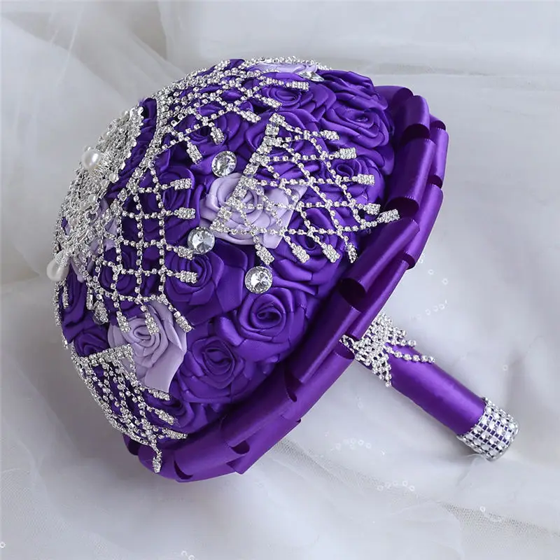21CM Bridesmaid Diamond Wedding Bouquets Artificial Flower Bouquet Simulation Rose Bride Holding Flowers Accessories W105D 21CM Bridesmaid Diamond Wedding Bouquets Artificial Flower Bouquet Simulation Rose Bride Holding Flowers Accessories W105D