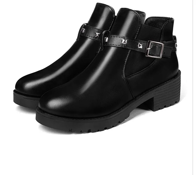 2019 модные черные ботинки женские демисезонные на платформе со шнуровкой из